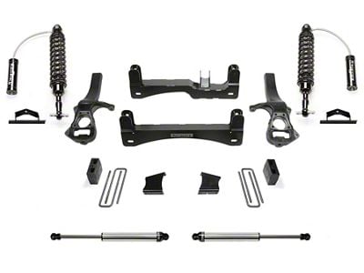 Fabtech 6-Inch Performance Suspension Lift Kit with Dirt Logic Reservoir Coil-Overs and Dirt Logic Shocks (22-24 2.7L Sierra 1500 Double Cab, Crew Cab, Excluding AT4 & Denali)