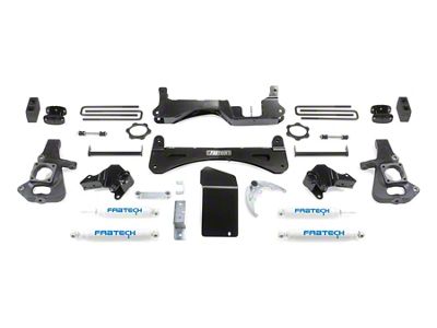 Fabtech 6-Inch Raised Torsion Suspension Lift Kit with Performance Shocks (07-10 Sierra 2500 HD)