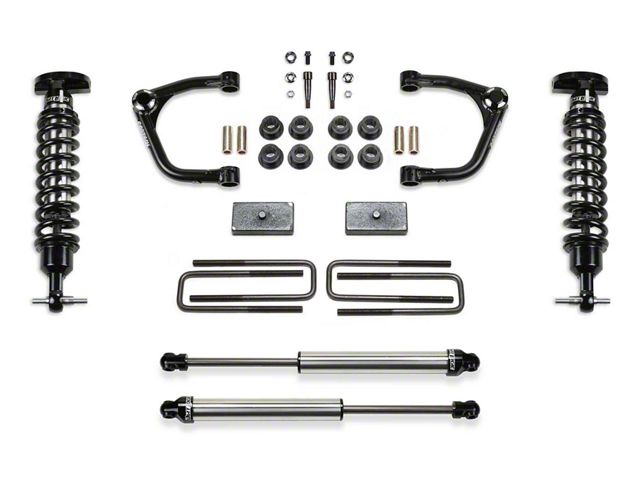 Fabtech 3-Inch Uniball Upper Control Arm Lift Kit with Dirt Logic 2.5 Coil-Overs and Dirt Logic 2.25 Shocks (20-24 3.0L Duramax Silverado 1500 Double Cab, Crew Cab, Excluding Trail Boss)