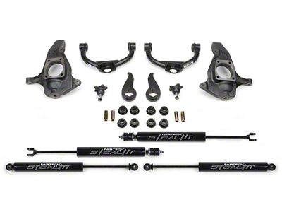 Fabtech 3.50-Inch Ball Joint Upper Control Arm Suspension Lift Kit with Stealth Shocks (11-19 Silverado 2500 HD Double Cab, Crew Cab)