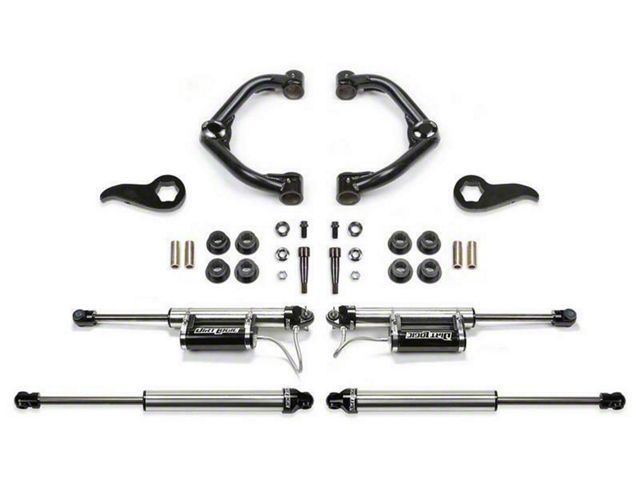 Fabtech 3.50-Inch Uniball Upper Control Arm Suspension Lift Kit with Dirt Logic 2.25 Reservoir Shocks (20-24 Silverado 2500 HD Double Cab, Crew Cab)