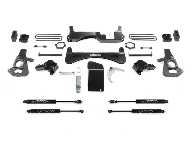 Fabtech 6-Inch Raised Torsion Suspension Lift Kit with Stealth Shocks (07-10 Silverado 2500 HD)