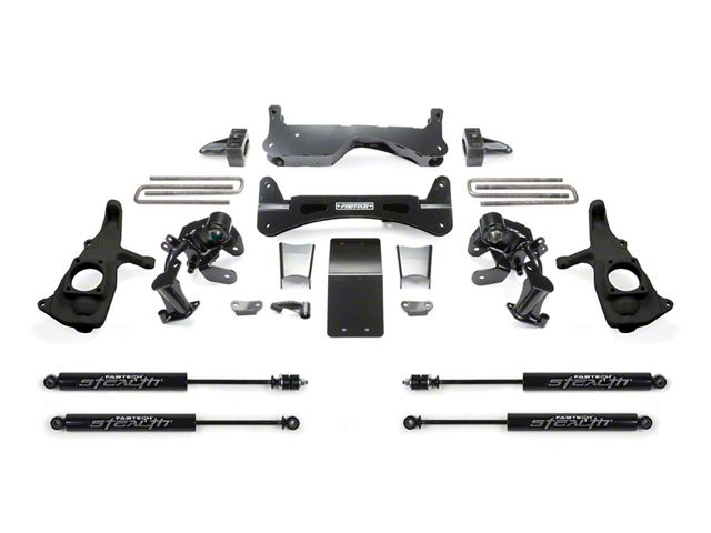 Fabtech 6-Inch Raised Torsion Suspension Lift Kit with Stealth Shocks (11-19 Silverado 3500 HD Extended/Double Cab, Crew Cab)