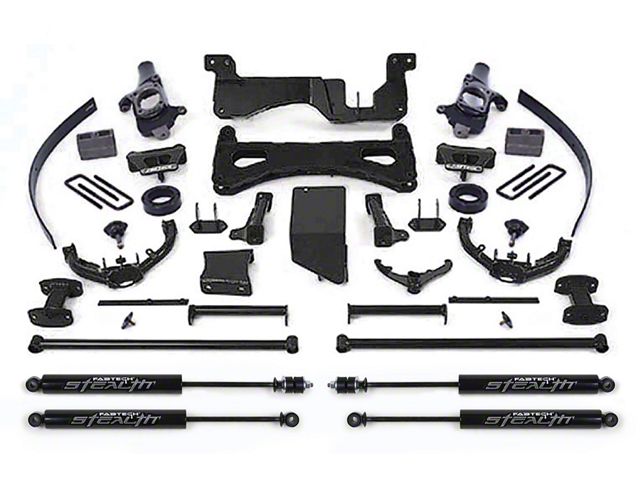 Fabtech 8-Inch Performance Suspension Lift Kit with Stealth Shocks (07-08 Silverado 3500 HD SRW)