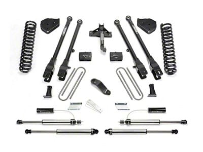 Fabtech 4-Inch 4-Link Lift Kit with Front Dirt Logic 2.25 Reservoir Shocks and Rear Dirt Logic Shocks (17-22 4WD 6.7L Powerstroke F-250 Super Duty)