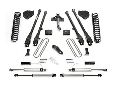 Fabtech 4-Inch 4-Link Lift Kit with Front Dirt Logic 2.25 Reservoir Shocks and Rear Dirt Logic Shocks (17-22 4WD 6.2L F-250 Super Duty)