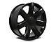 Factory Style Wheels Diamond Style Satin Black with Gloss Black Inserts 6-Lug Wheel; 22x9; 24mm Offset (07-13 Sierra 1500)