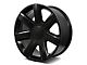 Factory Style Wheels Diamond Style Satin Black with Gloss Black Inserts 6-Lug Wheel; 22x9; 24mm Offset (07-13 Sierra 1500)