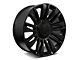 Factory Style Wheels Diamond Style Satin Black with Gloss Black Inserts 6-Lug Wheel; 26x9.5; 25mm Offset (07-13 Sierra 1500)