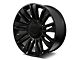 Factory Style Wheels Diamond Style Satin Black with Gloss Black Inserts 6-Lug Wheel; 26x9.5; 25mm Offset (07-13 Sierra 1500)