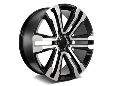 Factory Style Wheels SLT Style Gloss Black Milled 6-Lug Wheel; 24x10; 31mm Offset (07-13 Sierra 1500)