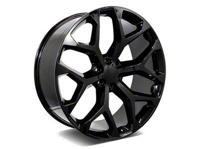 Factory Style Wheels Snowflake Style Gloss Black 6-Lug Wheel; 26x10; 31mm Offset (07-13 Sierra 1500)