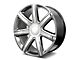 Factory Style Wheels Platinum Style Hyper Black with Chrome Inserts 6-Lug Wheel; 22x9; 24mm Offset (07-13 Silverado 1500)