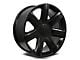 Factory Style Wheels Platinum Style Satin Black with Gloss Black Inserts 6-Lug Wheel; 26x9.5; 25mm Offset (07-13 Silverado 1500)