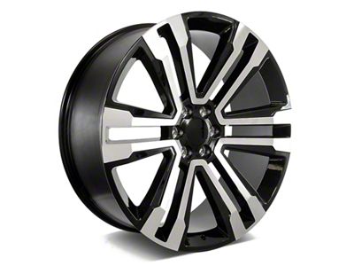 Factory Style Wheels SLT Style Gloss Black Machined 6-Lug Wheel; 24x10; 31mm Offset (07-13 Silverado 1500)