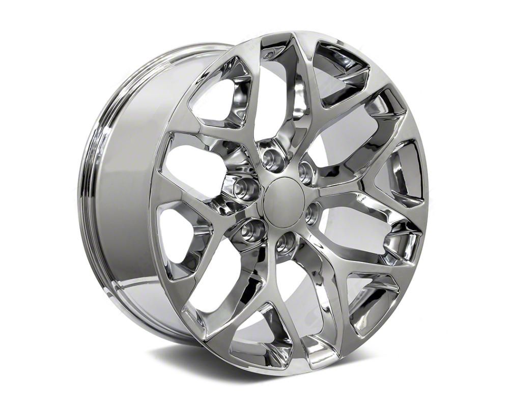 Factory Style Wheels Silverado 1500 Snowflake Style Chrome 6 Lug Wheel 20x9 30mm Offset 6612