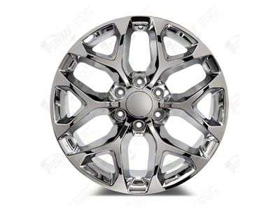 Factory Style Wheels Snowflake Style Chrome 6-Lug Wheel; 22x9; 24mm Offset (07-13 Silverado 1500)