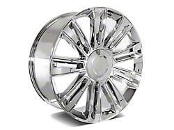 Factory Style Wheels Diamond Style Chrome 6-Lug Wheel; 24x9.5; 24mm Offset (07-14 Tahoe)