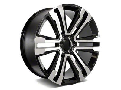 Factory Style Wheels SLT Style Gloss Black Milled 6-Lug Wheel; 24x10; 31mm Offset (07-14 Tahoe)