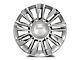 Factory Style Wheels Diamond Style Hyper Silver with Chrome Inserts 6-Lug Wheel; 22x9; 24mm Offset (07-14 Yukon)