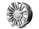 Factory Style Wheels Diamond Style Hyper Silver with Chrome Inserts 6-Lug Wheel; 22x9; 24mm Offset (07-14 Yukon)