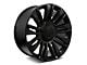 Factory Style Wheels Diamond Style Satin Black with Gloss Black Inserts 6-Lug Wheel; 26x9.5; 25mm Offset (07-14 Yukon)