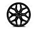 Factory Style Wheels Snowflake Style Gloss Black 6-Lug Wheel; 24x10; 30mm Offset (07-14 Yukon)