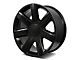 Factory Style Wheels Diamond Style Satin Black with Gloss Black Inserts 6-Lug Wheel; 22x9; 24mm Offset (14-18 Sierra 1500)