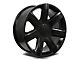 Factory Style Wheels Platinum Style Satin Black with Gloss Black Inserts 6-Lug Wheel; 22x9; 24mm Offset (14-18 Sierra 1500)