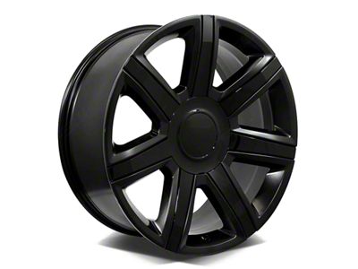 Factory Style Wheels Platinum Style Satin Black with Gloss Black Inserts 6-Lug Wheel; 24x9.5; 24mm Offset (14-18 Sierra 1500)