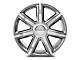 Factory Style Wheels Platinum Style Hyper Black with Chrome Inserts 6-Lug Wheel; 22x9; 24mm Offset (14-18 Silverado 1500)