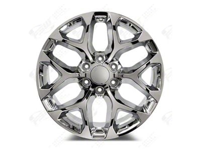 Factory Style Wheels Snowflake Style Chrome 6-Lug Wheel; 22x9; 24mm Offset (14-18 Silverado 1500)