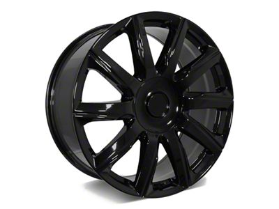 Factory Style Wheels 2021 Platinum Style Gloss Black 6-Lug Wheel; 26x10; 24mm Offset (15-20 Tahoe)