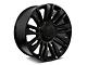 Factory Style Wheels Diamond Style Satin Black with Gloss Black Inserts 6-Lug Wheel; 26x9.5; 25mm Offset (15-20 Tahoe)