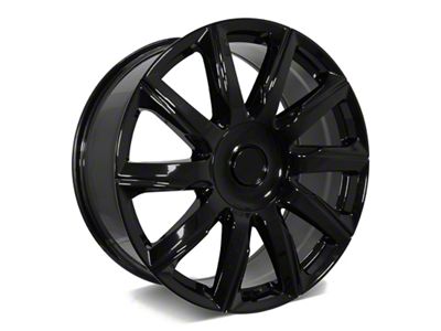 Factory Style Wheels 2021 Platinum Style Gloss Black 6-Lug Wheel; 22x9; 20mm Offset (15-20 Yukon)