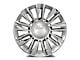 Factory Style Wheels Diamond Style Hyper Silver with Chrome Inserts 6-Lug Wheel; 24x9.5; 24mm Offset (15-20 Yukon)