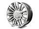 Factory Style Wheels Diamond Style Hyper Silver with Chrome Inserts 6-Lug Wheel; 24x9.5; 24mm Offset (15-20 Yukon)