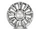 Factory Style Wheels Diamond Style Hyper Silver with Chrome Inserts 6-Lug Wheel; 24x9.5; 24mm Offset (99-06 Sierra 1500)