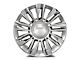Factory Style Wheels Diamond Style Hyper Silver with Chrome Inserts 6-Lug Wheel; 22x9; 24mm Offset (99-06 Silverado 1500)