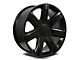 Factory Style Wheels Diamond Style Satin Black with Gloss Black Inserts 6-Lug Wheel; 22x9; 24mm Offset (99-06 Silverado 1500)