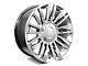 Factory Style Wheels Diamond Style Hyper Silver with Chrome Inserts 6-Lug Wheel; 22x9; 24mm Offset (23-24 Canyon)