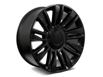 Factory Style Wheels Diamond Style Satin Black with Gloss Black Inserts 6-Lug Wheel; 26x9.5; 25mm Offset (23-24 Canyon)