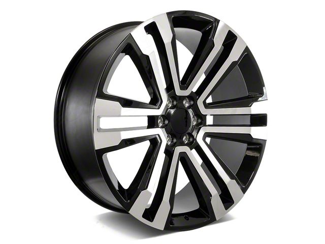 Factory Style Wheels SLT Style Gloss Black Machined 6-Lug Wheel; 24x10; 31mm Offset (23-24 Canyon)