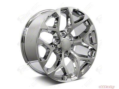 Factory Style Wheels Snowflake Style Chrome 6-Lug Wheel; 24x10; 30mm Offset (23-24 Colorado)