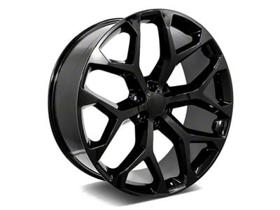 Factory Style Wheels Snowflake Style Gloss Black 6-Lug Wheel; 26x10; 31mm Offset (23-24 Colorado)