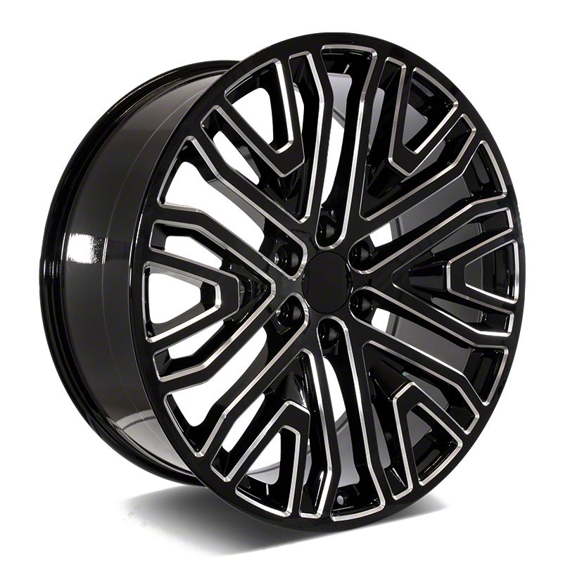 Factory Style Wheels Sierra 1500 SLE Style Gloss Black Milled 6-Lug ...