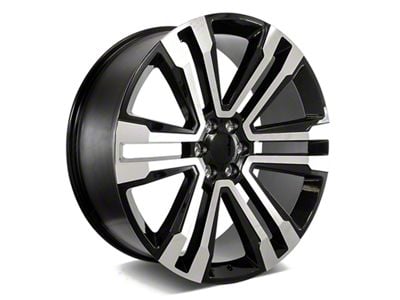 Factory Style Wheels SLT Style Gloss Black Milled 6-Lug Wheel; 24x10; 31mm Offset (21-24 Tahoe)