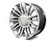 Factory Style Wheels Diamond Style Hyper Silver with Chrome Inserts 6-Lug Wheel; 22x9; 24mm Offset (21-24 Yukon)