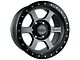 Falcon Wheels T1 Series Matte Gunmetal with Matte Black Ring 6-Lug Wheel; 17x9; 0mm Offset (2024 Ranger)