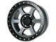 Falcon Wheels T1 Series Matte Gunmetal with Matte Black Ring 6-Lug Wheel; 17x9; -12mm Offset (2024 Ranger)